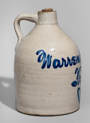 Half-Gallon Trenton, NJ Stoneware Advertising Jug attrib. Fulper Pottery, Flemington