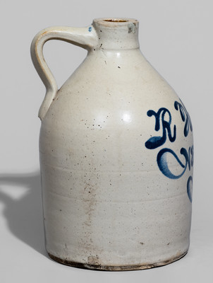 Half-Gallon Newark, NJ Stoneware Advertising Jug, attrib. Fulper Pottery, Flemington
