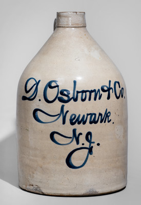 Newark, New Jersey Stoneware Advertising Jug attrib. Fulper Pottery, Flemington