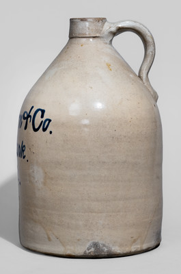 Newark, New Jersey Stoneware Advertising Jug attrib. Fulper Pottery, Flemington