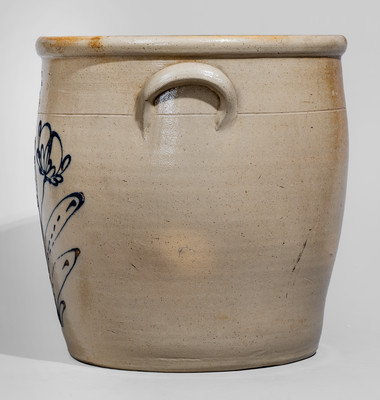Five-Gallon EVAN R. JONES / PITTSTON, PA Stoneware Jar , c1875