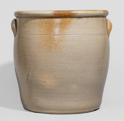 Five-Gallon EVAN R. JONES / PITTSTON, PA Stoneware Jar , c1875