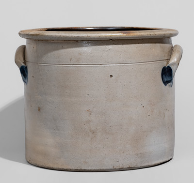 Scarce COWDEN & WILCOX / HARRISBURG, PA Stoneware Cake Crock w/ Cobalt Starburst
