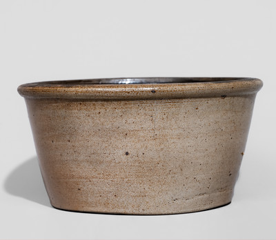 Very Rare Half-Gallon Asbury Park, NJ Stoneware Advertising Bowl, attrib. Union Pottery, Newark