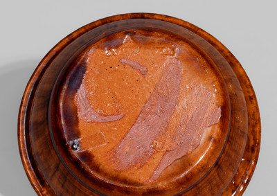 Small-Sized JOHN BELL (Waynesboro, PA) Manganese-Decorated Redware Bowl