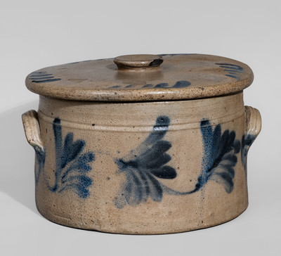 RCR / PHILA (Richard C. Remmey, Philadelphia, PA) Stoneware Butter Crock w/ Lid