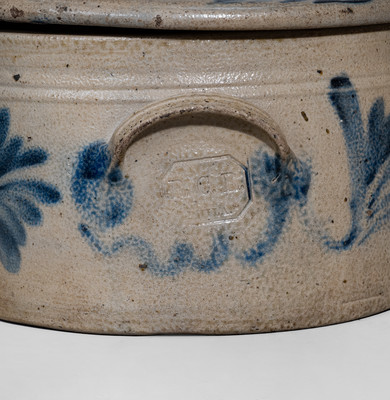 RCR / PHILA (Richard C. Remmey, Philadelphia, PA) Stoneware Butter Crock w/ Lid