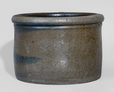 Western Pennsylvania Stoneware Butter Crock w/ Stripe Motifs, c1880