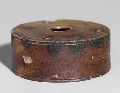 Scarce C. CROLIUS / MANUFACTURER / MANHATTAN-WELLS / NEW-YORK Stoneware Inkwell
