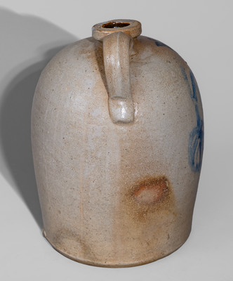 Two-Gallon Ohio Stoneware Jug w/ Cobalt Apple Decoration, c1870