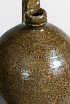 Extremely Rare "Horne + Devore / Kirksey's X Roads / Edgefield Co. / S.C." 1874 Stoneware Jug