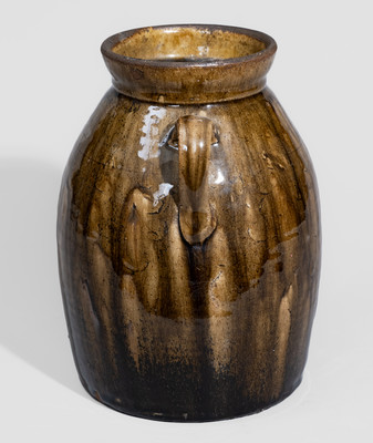 Crawford County, Georgia Open-Handled Alkaline-Glazed Stoneware Jar