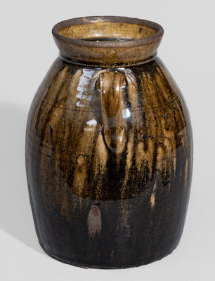 Crawford County, Georgia Open-Handled Alkaline-Glazed Stoneware Jar