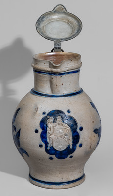 Stoneware King Gambrinus Pitcher attrib. Wingender Pottery, Haddonfield, New Jersey