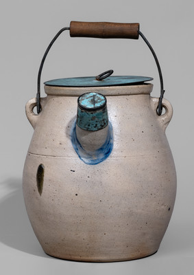 EVAN R. JONES / PITTSTON. PA Stoneware Batter Pail, c1875