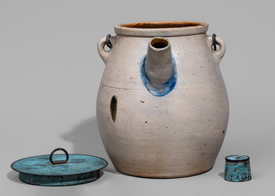 EVAN R. JONES / PITTSTON. PA Stoneware Batter Pail, c1875