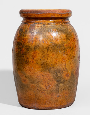 Redware Jar, Galena, IL origin, second half 19th century