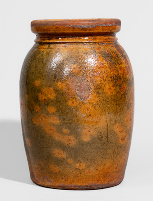 Redware Jar, Galena, IL origin, second half 19th century