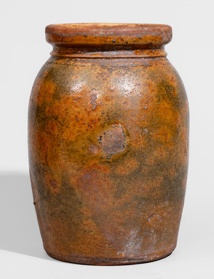 Redware Jar, Galena, IL origin, second half 19th century