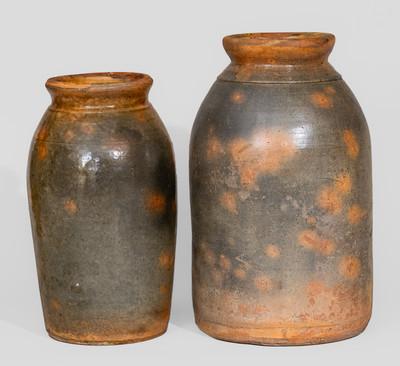 Two Galena, Illinois Redware Jars, second half 19th century