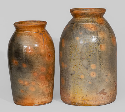 Two Galena, Illinois Redware Jars, second half 19th century
