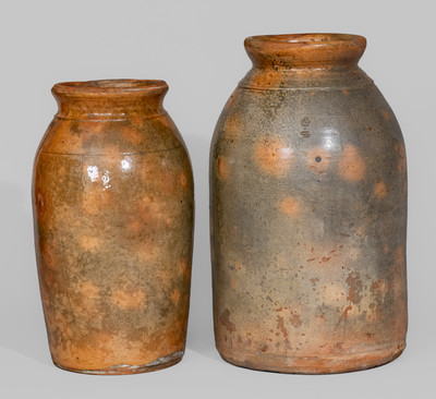 Two Galena, Illinois Redware Jars, second half 19th century