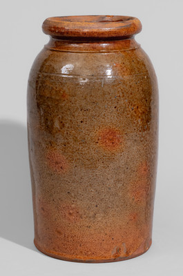Gelena Redware Jar, Illinois origin, second half 19th century