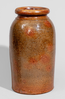 Gelena Redware Jar, Illinois origin, second half 19th century