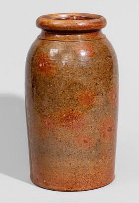 Gelena Redware Jar, Illinois origin, second half 19th century