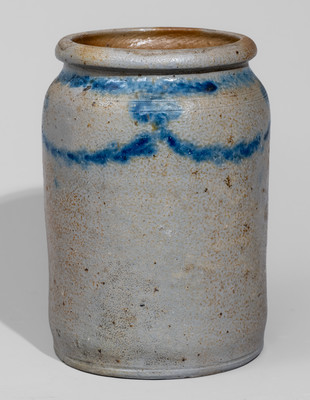 Half-Gallon Stoneware Jar Stamped "X," attrib. William Morgan, possibly w/ Thomas Amoss, Baltimore