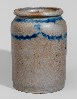 Half-Gallon Stoneware Jar Stamped "X," attrib. William Morgan, possibly w/ Thomas Amoss, Baltimore