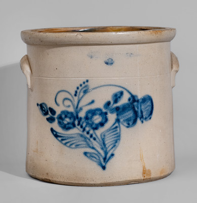 Three-Gallon WHITES UTICA, New York Stoneware Crock, c1880