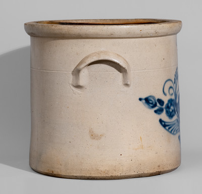 Three-Gallon WHITES UTICA, New York Stoneware Crock, c1880