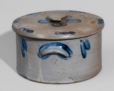 Baltimore Stoneware Cake Crock with Lid, c1880
