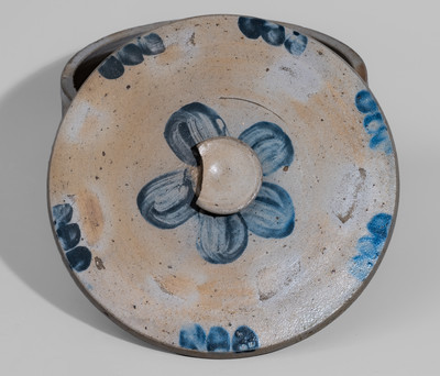 Baltimore Stoneware Cake Crock with Lid, c1880
