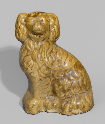 Glazed Stoneware Spaniel, probably Ohio, fourth quarter 19th century