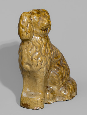 Glazed Stoneware Spaniel, probably Ohio, fourth quarter 19th century