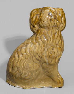 Glazed Stoneware Spaniel, probably Ohio, fourth quarter 19th century