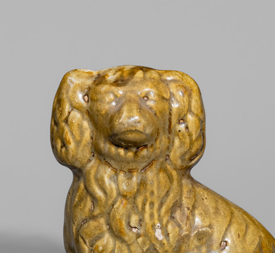 Glazed Stoneware Spaniel, probably Ohio, fourth quarter 19th century