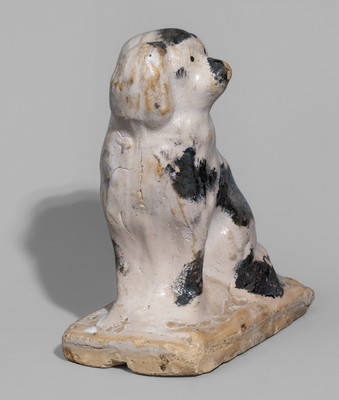 Cobalt-Decorated Stoneware Spaniel, probably Texas, fourth quarter 19th century