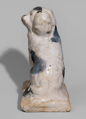 Cobalt-Decorated Stoneware Spaniel, probably Texas, fourth quarter 19th century