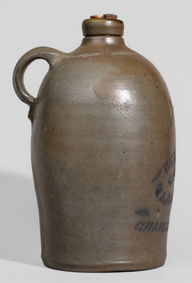 Half-Gallon Charleston, WV Advertising Stoneware Jug, c1880