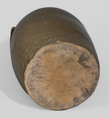 Attrib. David Drake at Lewis Miles's Stony Bluff Manufactory, Edgefield District, SC Stoneware Churn, Incised "X"
