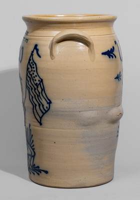 Patriotic Stoneware Jar by Jerry Beaumont, Sunnybrook, MD Commemorating AMERICA 250