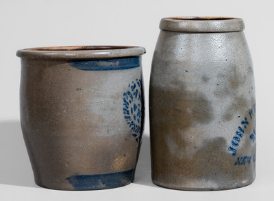Two Western PA Stoneware Canning Jars, c1875