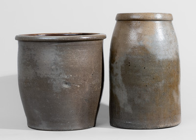 Two Western PA Stoneware Canning Jars, c1875