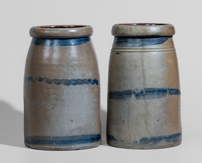 Two Western PA Stoneware Canning Jars, c1880