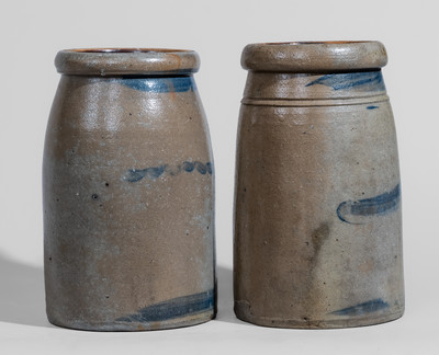 Two Western PA Stoneware Canning Jars, c1880