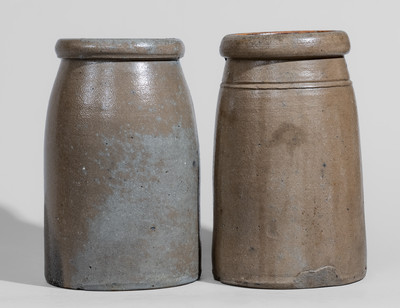 Two Western PA Stoneware Canning Jars, c1880