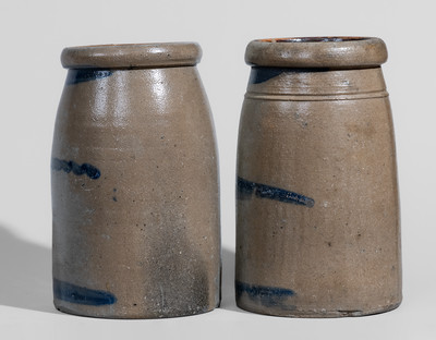 Two Western PA Stoneware Canning Jars, c1880